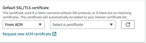 Set ACM certificate